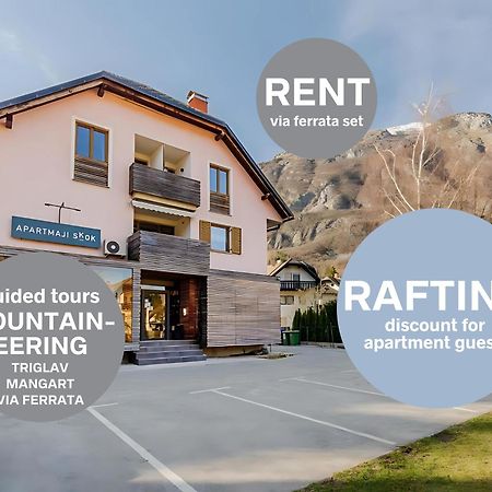 Apartments Skok With Rafting And Free Parking Бовец Екстер'єр фото